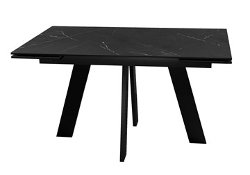 Раздвижной стол DikLine SKM140 Керамика Черный мрамор/подстолье черное/опоры черные (2 уп.) в Тюмени - предосмотр 5