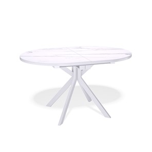 Кухонный стол раскладной DO1300 (белый/керамика мрамор белый) в Тюмени