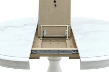 Кухонный раскладной стол Фабрицио-1 Glass, Круг 1000, фотопечать (Мрамор 10) в Тюмени - предосмотр 8