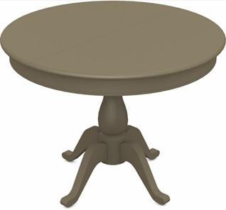 Кухонный раскладной стол Фабрицио-1 исп. Круг 1000, Тон 40 Покраска + патина с прорисовкой (на столешнице) в Тюмени