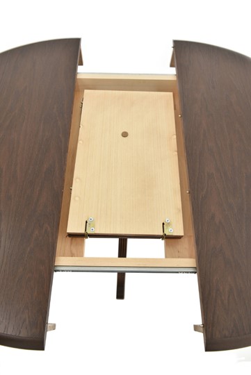 Кухонный раскладной стол Фабрицио-1 исп. Круг 1000, Тон 5 (Морилка/Эмаль) в Тюмени - изображение 6