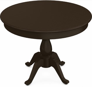 Кухонный раздвижной стол Фабрицио-1 исп. Круг 900, Тон 7 Покраска + патина с прорисовкой (на столешнице) в Тюмени