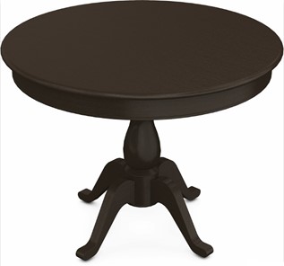 Обеденный раздвижной стол Фабрицио-1 исп. Круг 900, Тон 8 Покраска + патина с прорисовкой (на столешнице) в Тюмени
