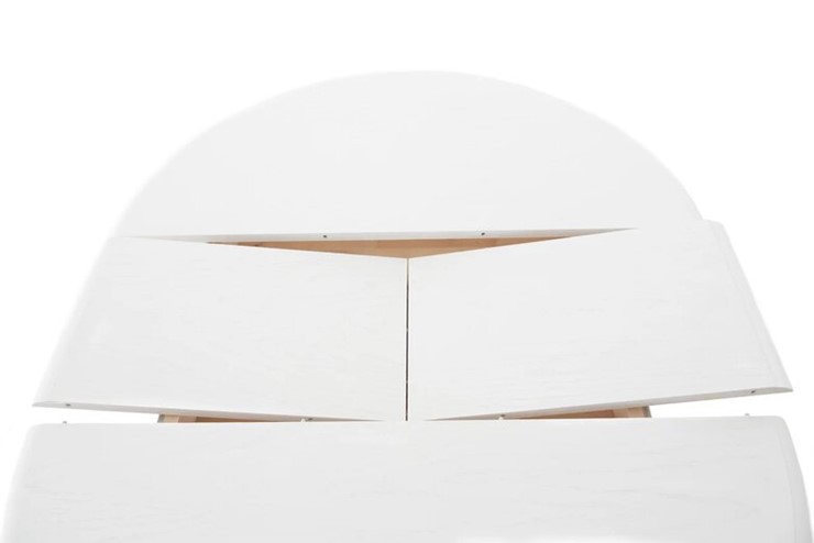 Обеденный раздвижной стол Фабрицио-1 Круг 1000, (D100, Тон 9 - Эмаль белая) в Заводоуковске - изображение 3