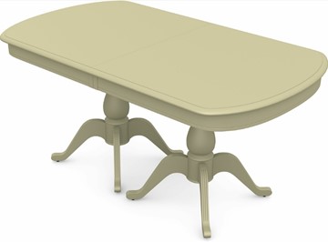 Кухонный стол раскладной Фабрицио-2 исп. Мыло большой 2 вставки, Тон 10 Покраска + патина (в местах фрезеровки) в Тюмени