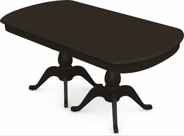 Кухонный раздвижной стол Фабрицио-2 исп. Мыло большой 2 вставки, Тон 11 Покраска + патина (в местах фрезеровки) в Тюмени - предосмотр