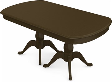 Кухонный раздвижной стол Фабрицио-2 исп. Мыло большой 2 вставки, Тон 5 Покраска + патина (в местах фрезеровки) в Тюмени - предосмотр