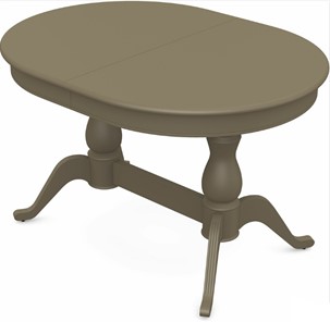 Обеденный раздвижной стол Фабрицио-2 исп. Овал 1200, Тон 40 Покраска + патина с прорисовкой (на столешнице) в Тюмени