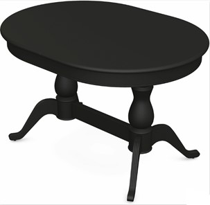 Обеденный раздвижной стол Фабрицио-2 исп. Овал 1600, Тон 12 Покраска + патина с прорисовкой (на столешнице) в Тюмени