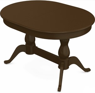 Кухонный стол раскладной Фабрицио-2 исп. Овал 1600, Тон 4 Покраска + патина (в местах фрезеровки) в Тюмени - предосмотр
