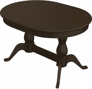 Обеденный раздвижной стол Фабрицио-2 исп. Овал 1600, Тон 7 Покраска + патина с прорисовкой (на столешнице) в Тюмени