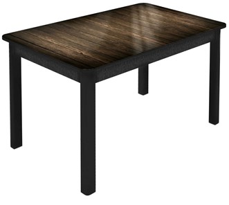 Обеденный раздвижной стол Гамбург исп. 1, ноги метал. крашеные №23 (Exclusive h125/черный) в Тюмени