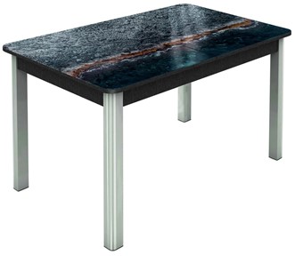 Кухонный раскладной стол Гамбург исп. 1, ноги метал. крашеные №23 (Exclusive h138/черный) в Тюмени