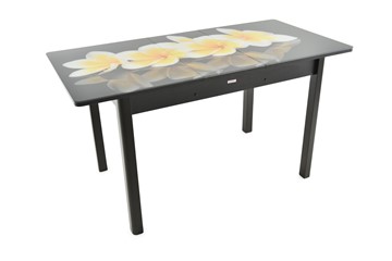 Кухонный раскладной стол Гамбург исп. 1, ноги метал. крашеные №23 (Exclusive h192/черный) в Тюмени - предосмотр 6