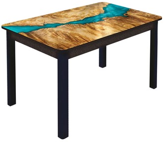 Кухонный раздвижной стол Гамбург исп. 1, ноги метал. крашеные №23 (Exclusive h197/венге) в Тюмени