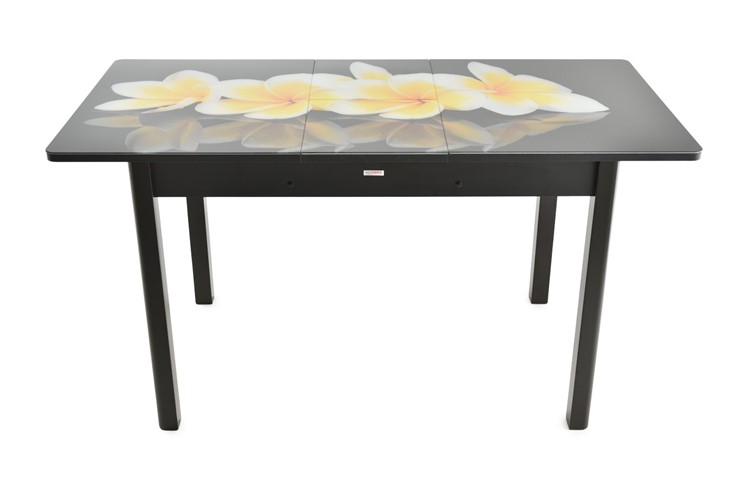Кухонный раздвижной стол Гамбург исп. 1, ноги метал. крашеные №23 (Exclusive h273/черный) в Тюмени - изображение 8