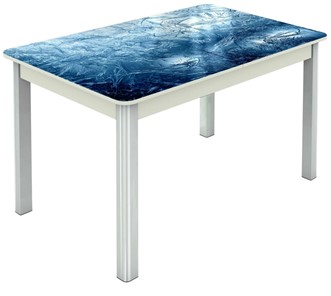 Кухонный раскладной стол Гамбург исп. 2, ноги метал. крашеные №23 (Exclusive h157/белый) в Тюмени - предосмотр
