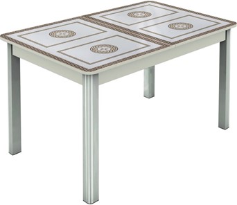 Кухонный стол раскладной Гамбург исп.1 ноги метал. крашеные №23, Фотопечать (Текстура №36) в Тюмени