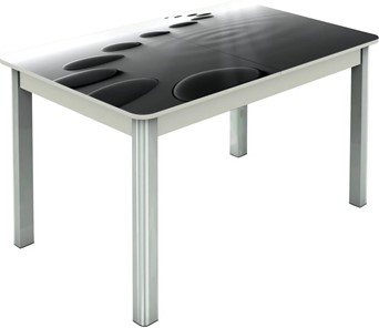 Обеденный раздвижной стол Гамбург исп.1 ноги метал. крашеные №23, Фотопечать (Текстура №39) в Тюмени