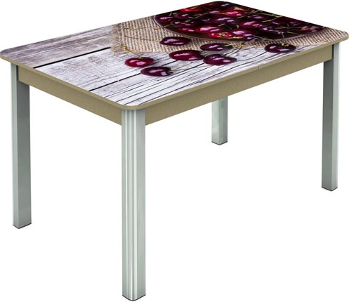 Кухонный раскладной стол Гамбург исп.2 ноги метал. крашеные №23, Фотопечать (Фрукты №29) в Тюмени - изображение
