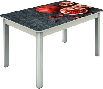 Кухонный стол раскладной Гамбург исп.2 ноги метал. крашеные №23, Фотопечать (Фрукты №31) в Ишиме