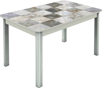 Кухонный стол раскладной Гамбург исп.2 ноги метал. крашеные №23, Фотопечать (Текстура №34) в Тюмени