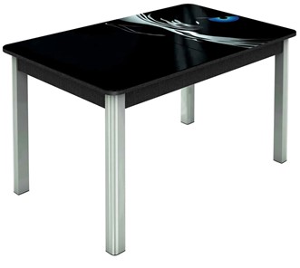 Кухонный стол раздвижной Гамбург Мини, ноги метал. крашеные №23 (Exclusive h112/черный) в Заводоуковске