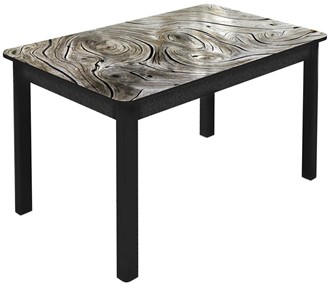 Кухонный стол раздвижной Гамбург Мини, ноги метал. крашеные №23 (Exclusive h140/черный) в Заводоуковске
