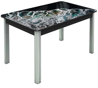 Кухонный стол раскладной Гамбург Мини, ноги метал. крашеные №23 (Exclusive h258/черный) в Тюмени