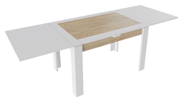 Кухонный стол раздвижной Хьюстон тип 4 (Белый/Дуб Крафт золотой) в Тобольске - предосмотр 1