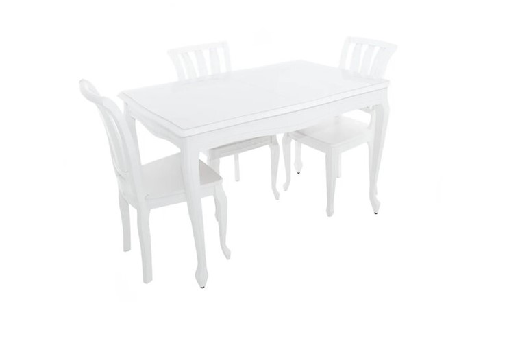 Кухонный стол раздвижной Кабриоль GLASS 1200х800, (Тон 9 - Эмаль белая + Белое стекло) в Заводоуковске - изображение 10