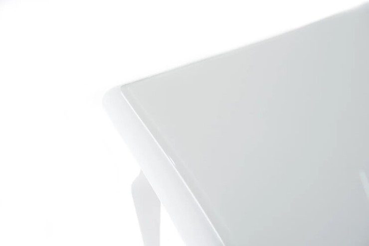 Кухонный стол раздвижной Кабриоль GLASS 1200х800, (Тон 9 - Эмаль белая + Белое стекло) в Заводоуковске - изображение 6