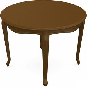 Обеденный раздвижной стол Кабриоль исп. Круг 1050, тон 2 Покраска + патина с прорисовкой (на столешнице) в Тюмени