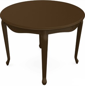 Обеденный раздвижной стол Кабриоль исп. Круг 1050, тон 4 Покраска + патина (в местах фрезеровки) в Тюмени
