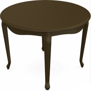 Обеденный раздвижной стол Кабриоль исп. Круг 1250, тон 5 Покраска + патина (в местах фрезеровки) в Тюмени