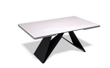 Керамический обеденный стол KB1400, черный/керамика белая в Ишиме