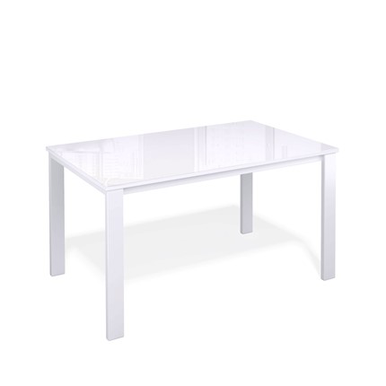 Кухонный раскладной стол Kenner LL1200 белый/стекло белое глянец в Тюмени - изображение