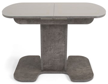 Обеденный раздвижной стол Киото-1 (ноги серый камень, серебро/серый камень) в Заводоуковске - предосмотр 1