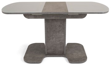 Обеденный раздвижной стол Киото-1 (ноги серый камень, серебро/серый камень) в Тюмени - предосмотр 3
