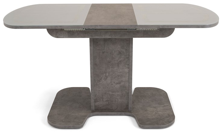 Обеденный раздвижной стол Киото-1 (ноги серый камень, серебро/серый камень) в Заводоуковске - изображение 3