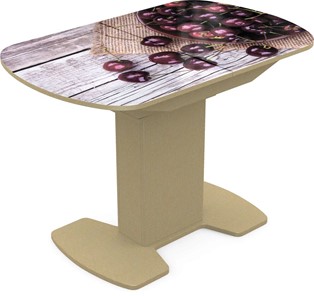 Кухонный стол раскладной Корсика исп. 2 Фотопечать (Фрукты №29) 1200(1515)*800 в Ишиме