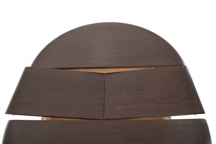 Кухонный стол раздвижной Леонардо-1 исп. Круг 1000, тон 2 (Морилка/Эмаль) в Тюмени - изображение 5