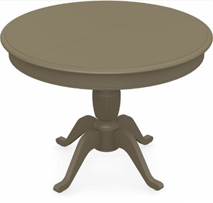 Кухонный стол раскладной Леонардо-1 исп. Круг 1000, тон 40 Покраска + патина (в местах фрезеровки) в Тюмени