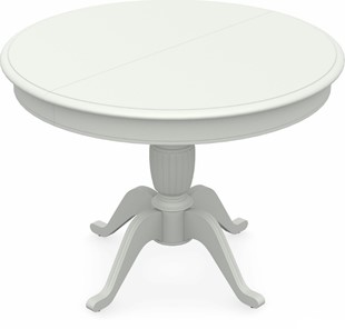 Кухонный стол раскладной Леонардо-1 исп. Круг 1000, тон 9 Покраска + патина с прорисовкой (на столешнице) в Тюмени - предосмотр