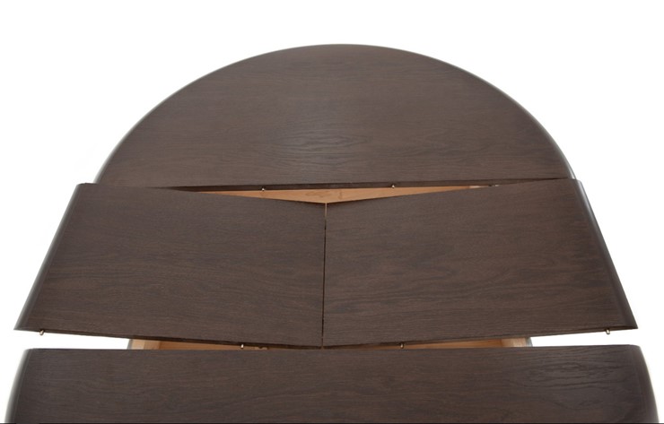 Обеденный раздвижной стол Леонардо-1 исп. Круг 820, тон 11 (Морилка/Эмаль) в Заводоуковске - изображение 5