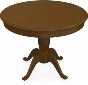 Кухонный стол раскладной Леонардо-1 исп. Круг 820, тон 2 Покраска + патина (в местах фрезеровки) в Тюмени