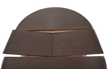 Кухонный стол раздвижной Леонардо-1 исп. Круг 820, тон 9 (Морилка/Эмаль) в Тюмени - предосмотр 5