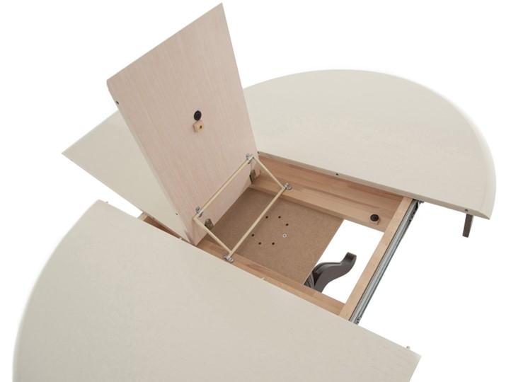 Кухонный стол раздвижной Леонардо-1 исп. Круг 820, тон 9 (Морилка/Эмаль) в Тюмени - изображение 6