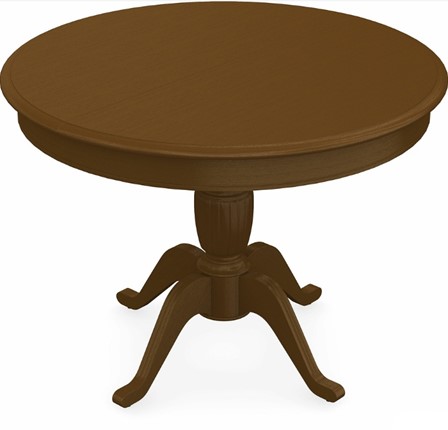 Обеденный раздвижной стол Леонардо-1 исп. Круг 900, тон 2 (Морилка/Эмаль) в Тюмени - изображение