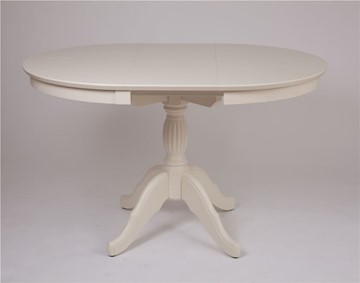Обеденный раздвижной стол Лилия (слоновая кость) 78,5x82x110+35 в Тюмени